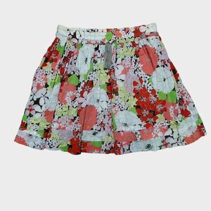Vintage 2000s Old navy Womens Bright Floral 3 Tiered Midi Flowy Peasant skirt